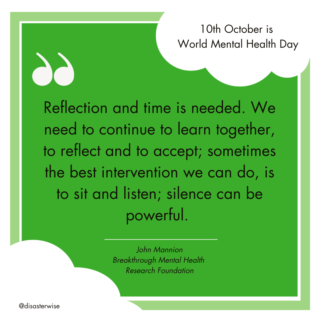 Reflection and time is needed, we need to continue to learn together, to reflect and to accept, sometimes the best intervention we can do, is to sit and listen, silence can be powerful.
